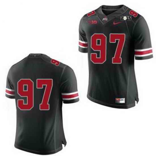2015 Patch Ohio State Buckeyes College Football OSU Mens Nike  97 Black Jersey Jersey